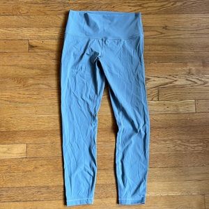 Lululemon 25” length leggings in utility blue color